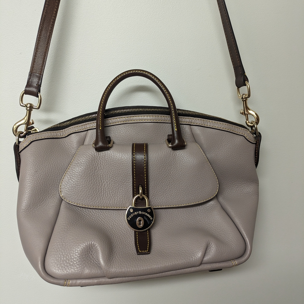 Elegant Taupe Leather Handbag